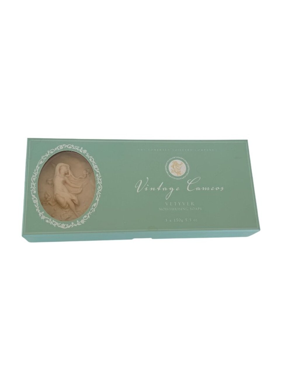 Somerset Toiletry Co. "Vintage Cameos" Vetyver Soaps Gift Boxed (only 2 soaps)